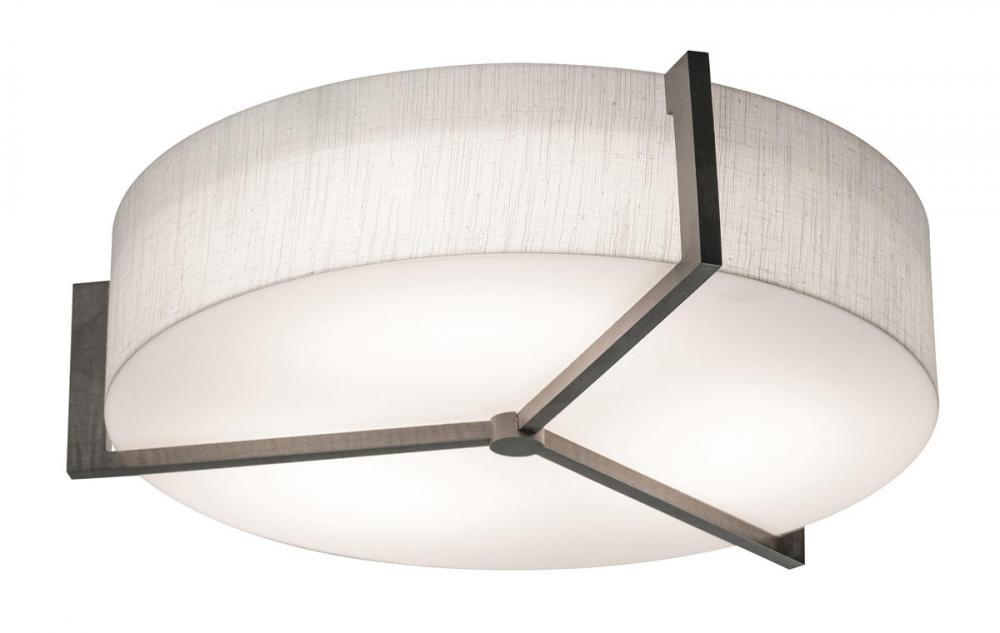 Apex 14'' LED Ceiling - Espresso Finish - Linen White Shade