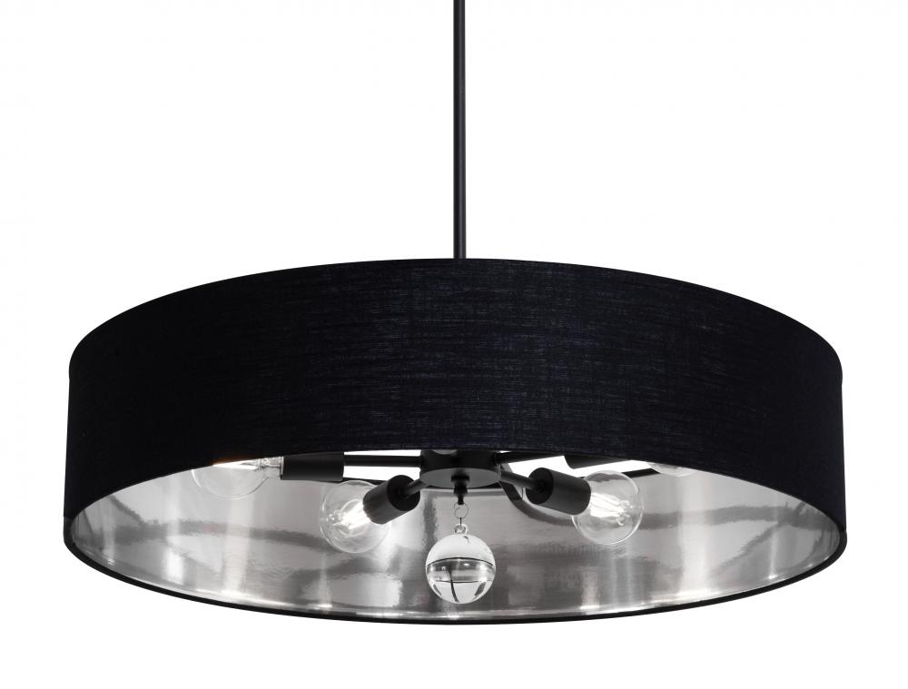 Celine Pendant 30'' Medium Base BK - BKSL shade