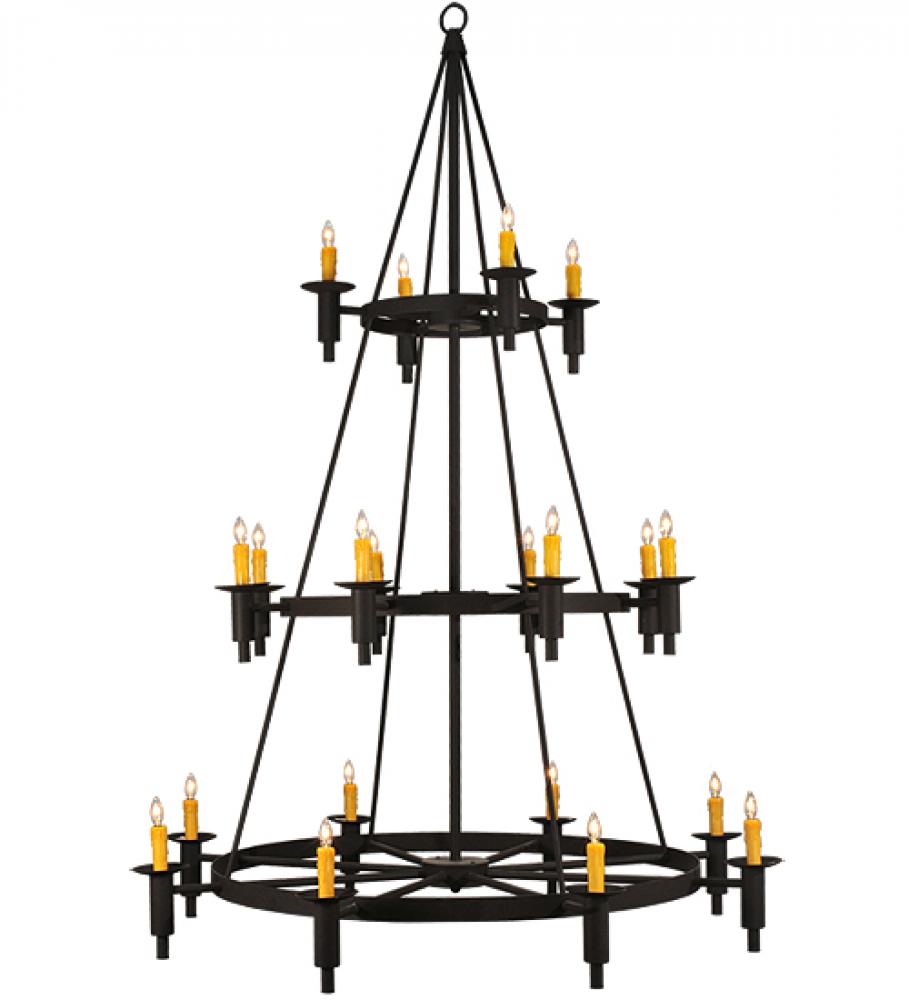 60"W Carella 20 LT Three Tier Chandelier