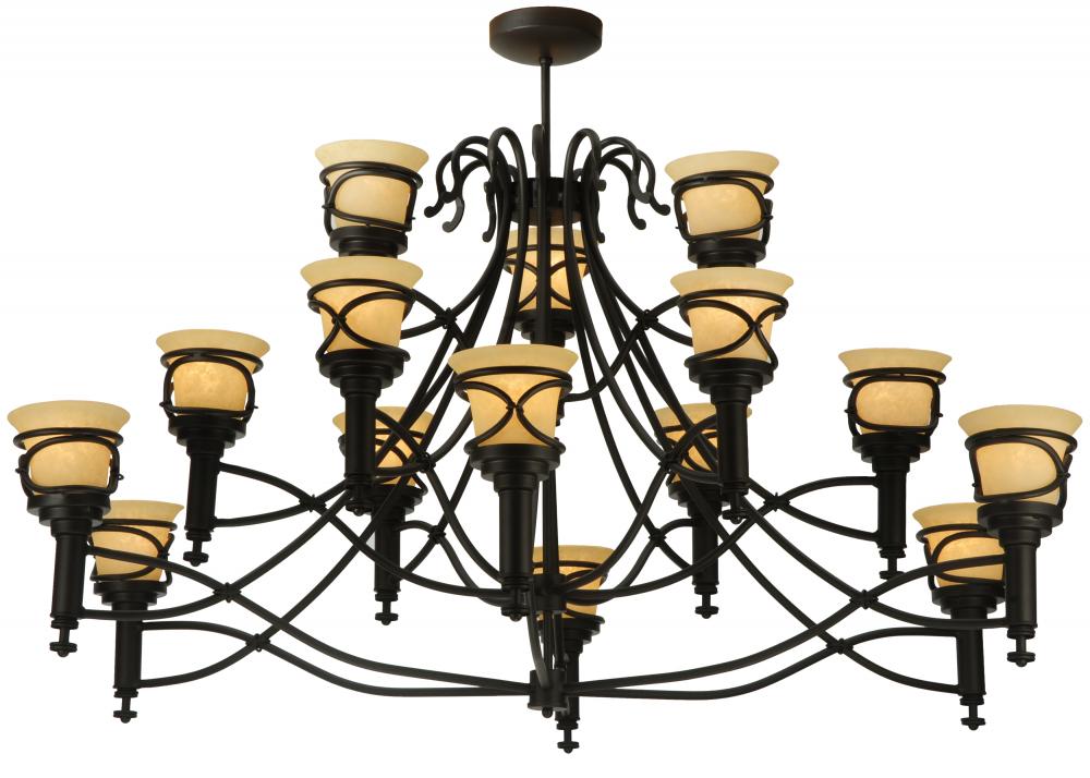 58" Wide Aspen 15 Light Chandelier