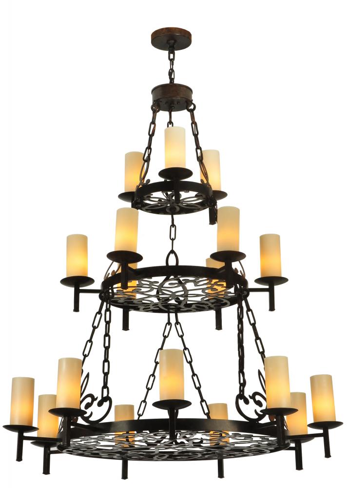 48" Wide Newcastle 18 Light Three Tier Chandelier