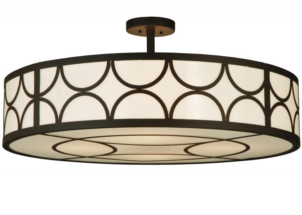 36" Wide Revival Deco Cilindro Semi-Flushmount