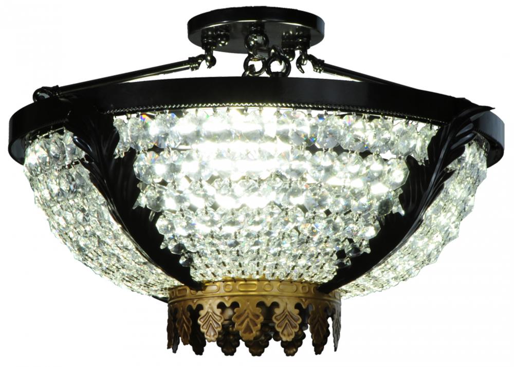 20" Wide Chrisanne Crystal Flushmount