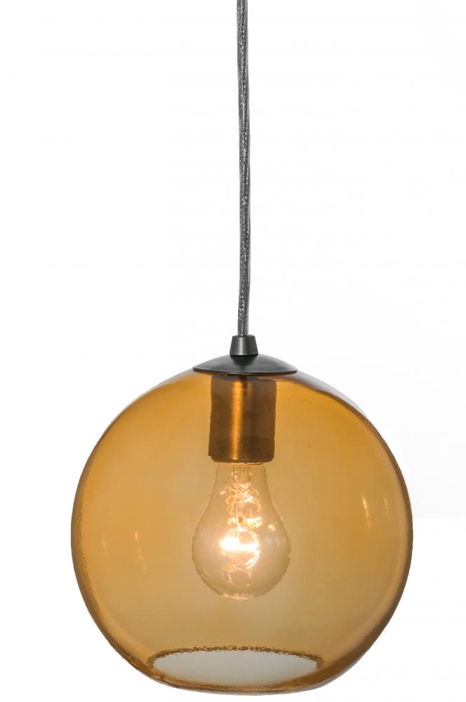 8"W Bola Amber Mini Pendant