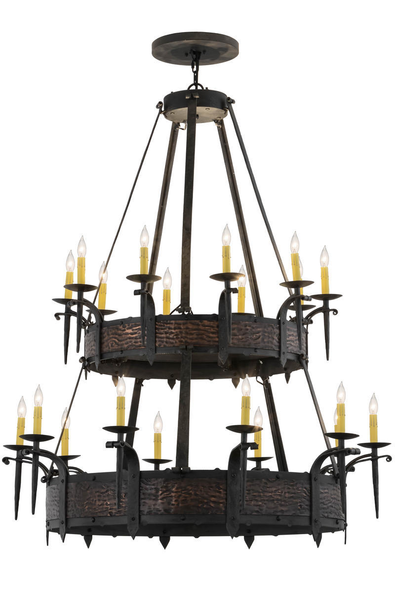 48" Wide Costello 20 Light Two Tier Chandelier