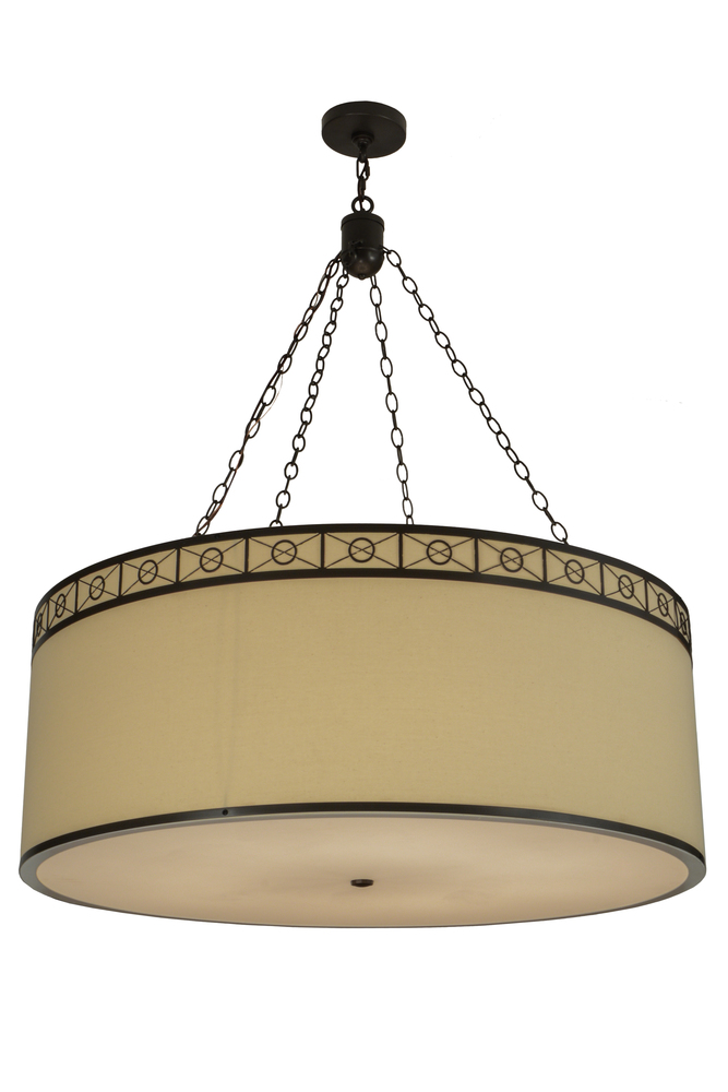 42"W Cilindro Circle X Textrene Pendant