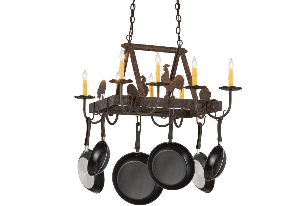 27"L Barn Animals 8 LT Pot Rack