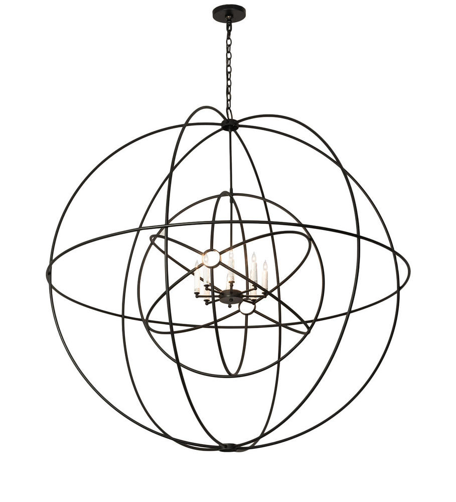 60" Wide Atom Enerjisi 8 Light Chandelier