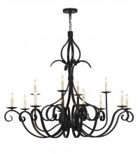 2nd Avenue Designs White 150271 - 54"W Cypress 12 LT Chandelier