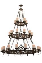 2nd Avenue Designs White 158764 - 62"W Newcastle 30 LT Chandelier