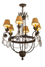 2nd Avenue Designs White 167786 - 28"W Antonia 6 LT Chandelier