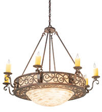 2nd Avenue Designs White 187026 - 42" Wide Delano 8 Light Bowl Chandelier