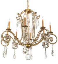 2nd Avenue Designs White 204918 - 40" Wide Lucerne 8 Light Chandelier