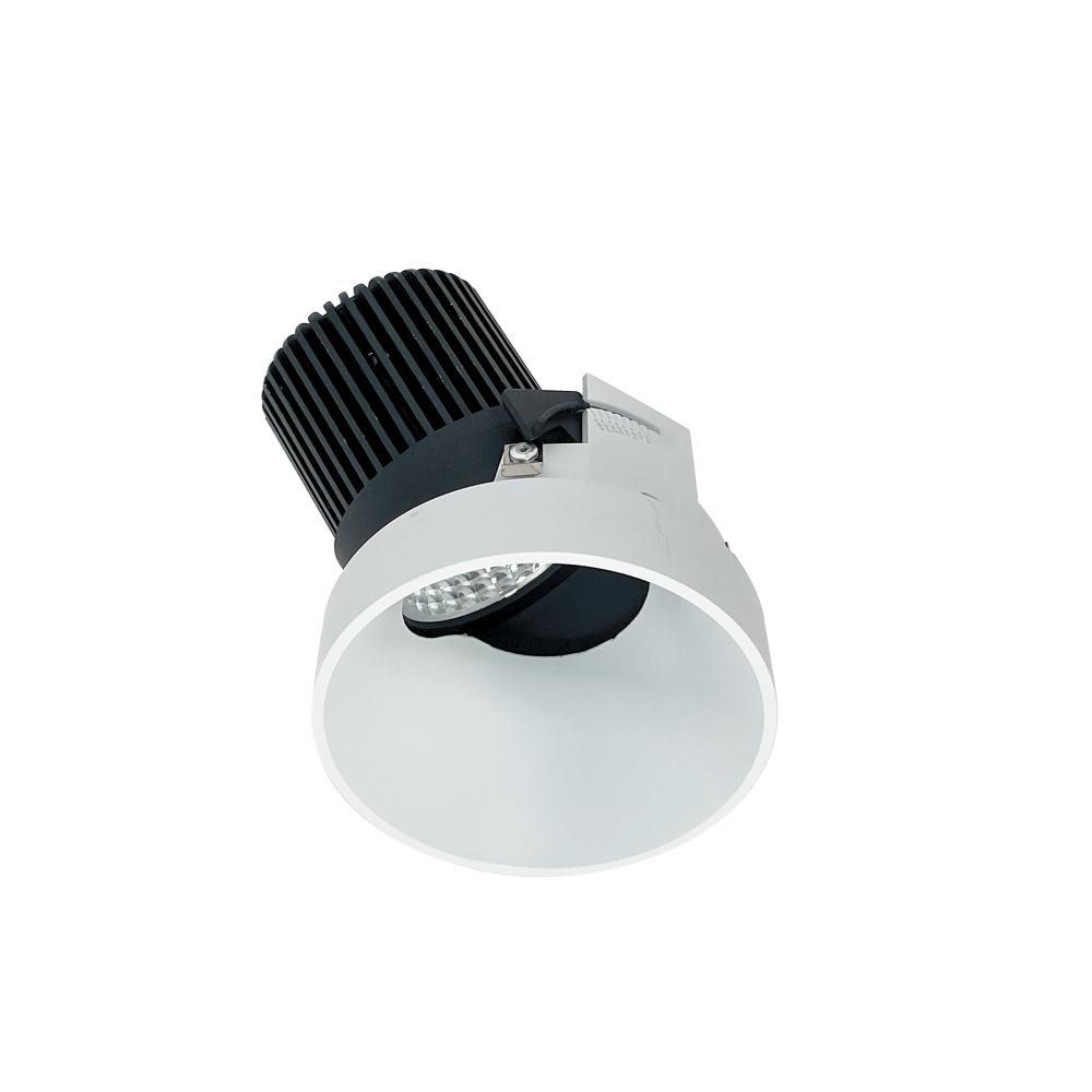 4" Iolite LED Round Trimless Adjustable Slot, 800lm / 14W, 5000K, Matte Powder White Finish