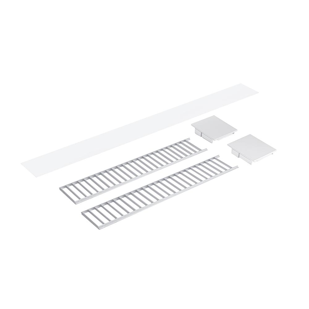 Louver Accessory Set for NLUD-2334, Aluminum Louver, White End Caps