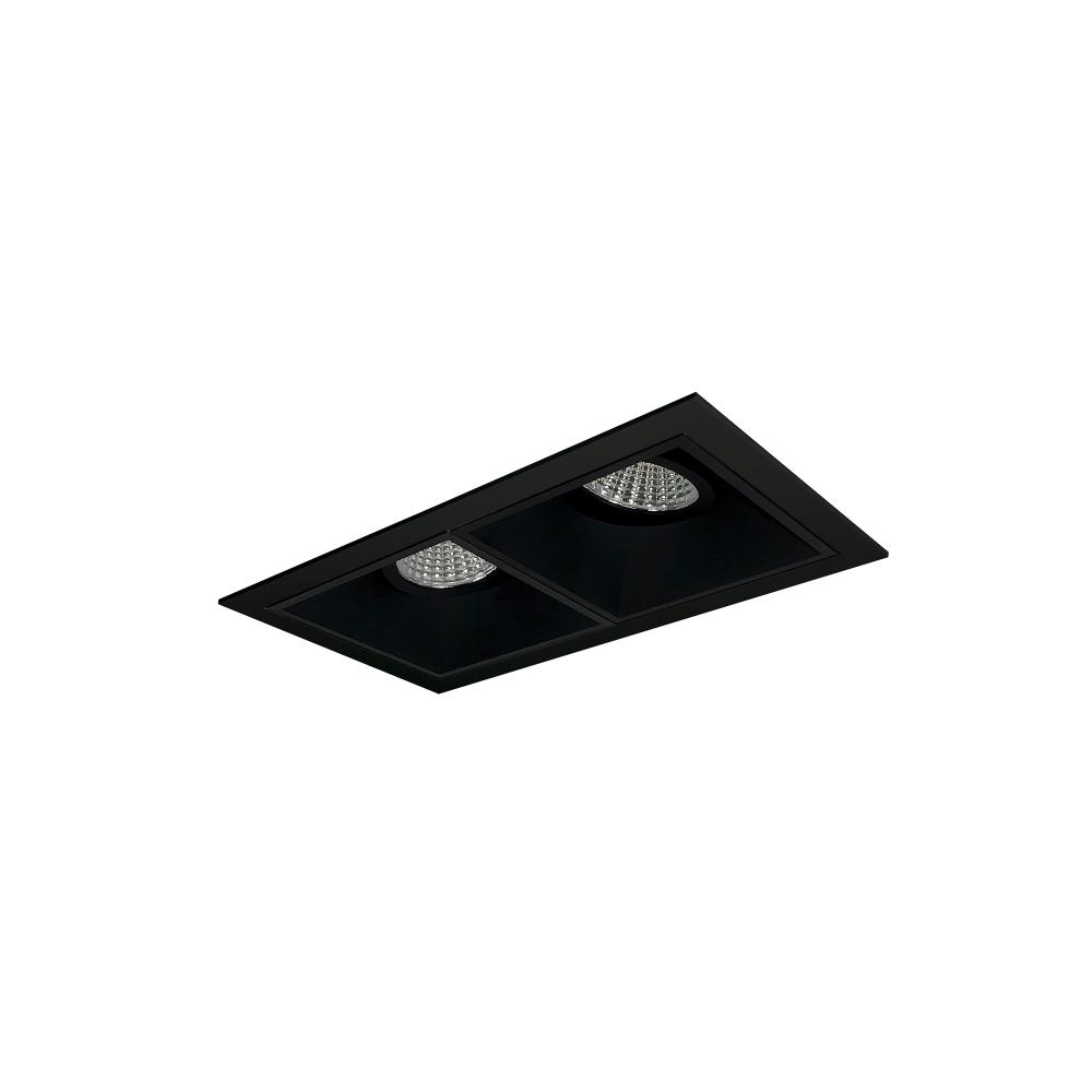 Iolite MLS 2-Head Trim Set, Black Flange, 3000K, 1000lm, Black Adj. Gimbal/Wall Wash Trims