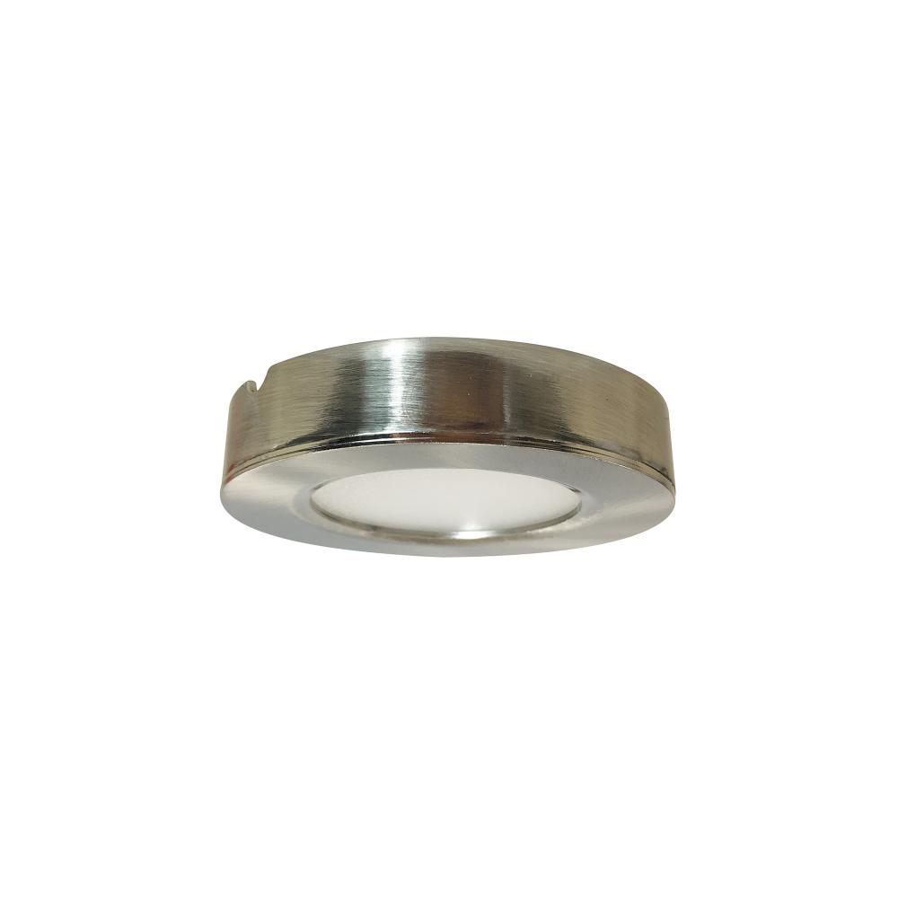 12V Josh LED Puck Light, 300lm / 2700K, Brushed Nickel Finish