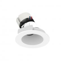 Nora NPR-4RSLA27XMPW - 4" Pearl LED Round Adjustable Slot Retrofit, 950lm / 12W, 2700K, Matte Powder White Reflector /