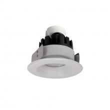 Nora NRMC3-42L127NWW - 4" Marquise III Retrofit, White Baffle/White Flange, 120-277V; 0-10V Dimming, 1300lm / 12W,