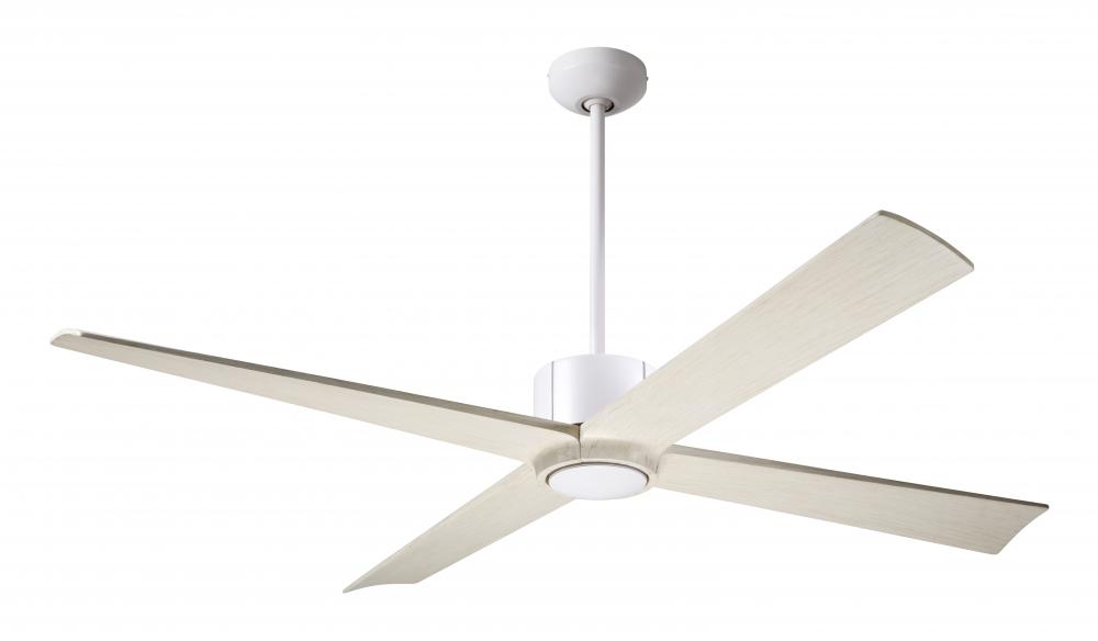 Nouveau DC Fan; Matte White Finish w/ Graphite; 56" Whitewash Blades; No Light; Remote Control