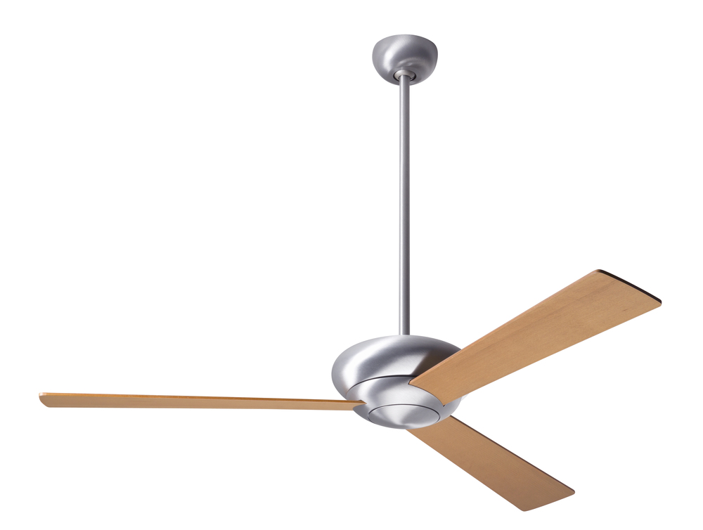 Altus Fan; Brushed Aluminum Finish; 42" Maple Blades; No Light; Fan Speed Control