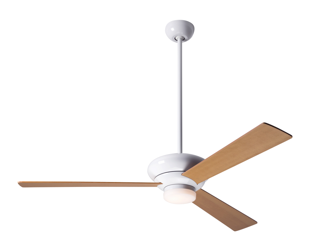 Altus Fan; Gloss White Finish; 42" Maple Blades; 17W LED; Fan Speed and Light Control (3-wire)