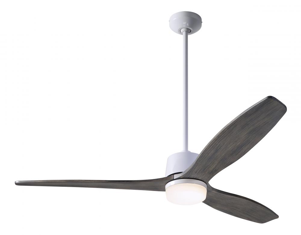 Arbor DC Fan; Gloss White Finish; 54" Graywash Blades; 17W LED; Remote Control