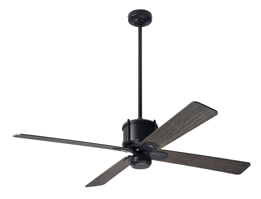 Industry DC Fan; Dark Bronze Finish; 50" Graywash Blades; No Light; Wall Control