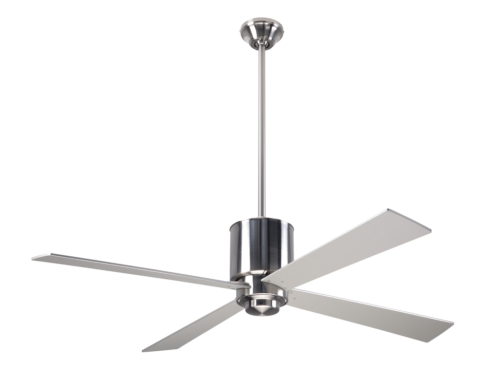 Lapa Fan; Bright Nickel Finish; 50" Nickel Blades; No Light; Wall Control with Remote Handset (2