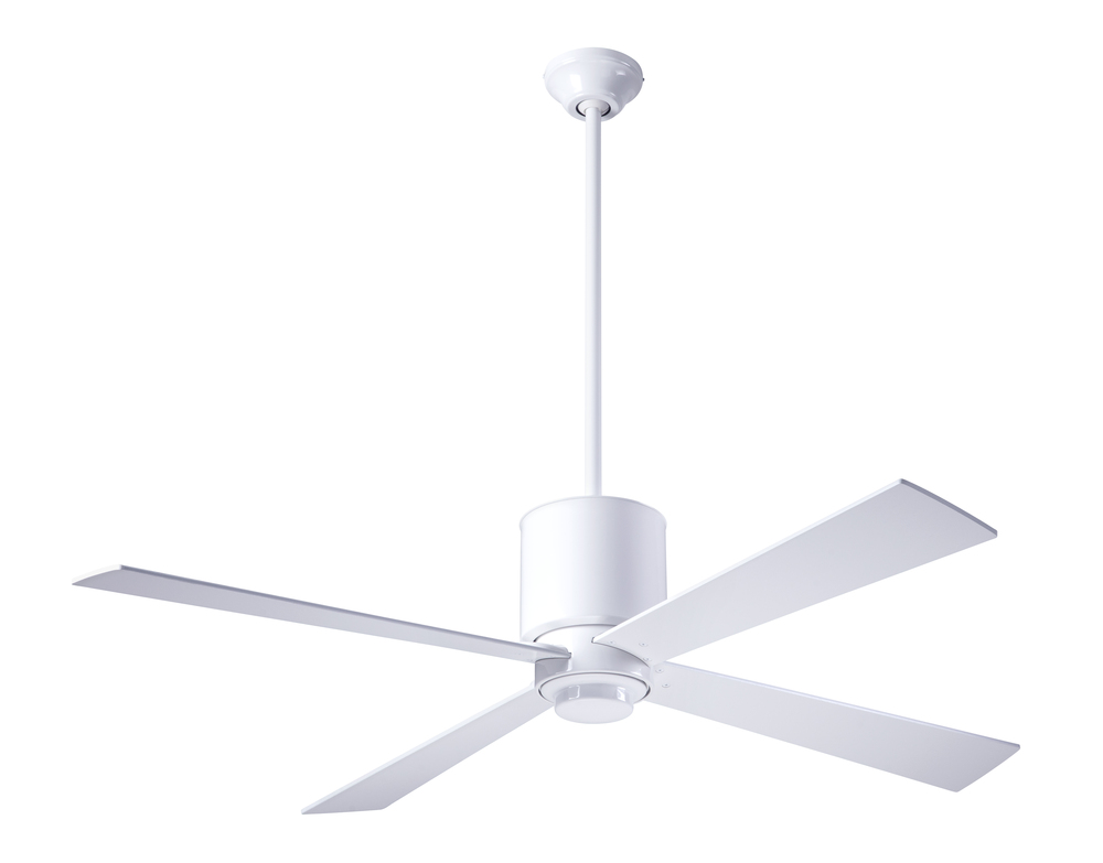 Lapa Fan; Gloss White Finish; 50" White Blades; No Light; Handheld Remote Control (2-wire)