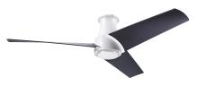 Modern Fan Co. AMB-FM-MW-56-MB-NL-RC - Ambit Flush DC Fan- Matte White Finish; 56" Matte Black Blades; No Light; Remote Control