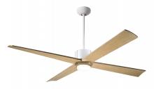 Modern Fan Co. NOU-MWBS-56-MP-271-WC - Nouveau DC Fan; Matte White Finish w/ Brass; 56" Maple Blades; 17W LED; Wall Control