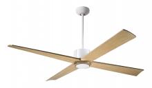 Modern Fan Co. NOU-MWGT-56-MP-NL-WC - Nouveau DC Fan; Matte White Finish w/ Graphite; 56" Maple Blades; No Light; Wall Control