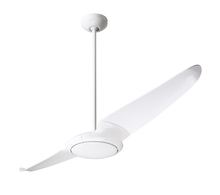 Modern Fan Co. IC2-GW-56-DK-NL-WC - IC/Air (2 Blade ) Fan; Gloss White Finish; 56" Dark Blades; No Light; Wall Control