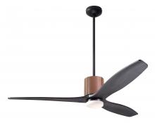 Modern Fan Co. LLX-DBTA-54-EB-271-RC - LeatherLuxe DC Fan; Dark Bronze Finish with Tan Leather; 54" Ebony Blades; 17W LED; Remote Contr