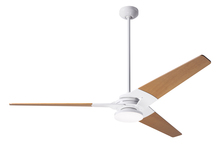 Modern Fan Co. TOR-GW-62-MP-272-002 - Torsion Fan; Gloss White Finish; 62" Maple Blades; 20W LED; Fan Speed and Light Control (3-wire)