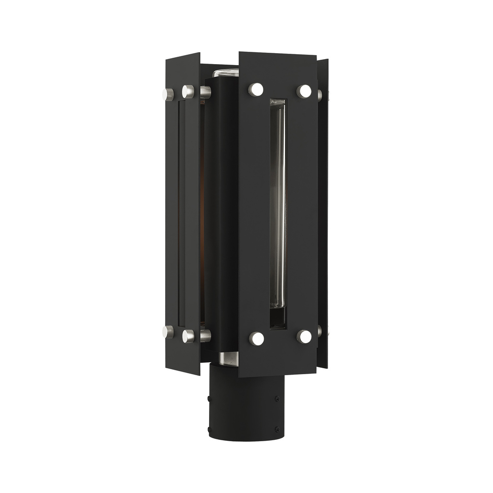 1 Lt Black Outdoor Post Top Lantern