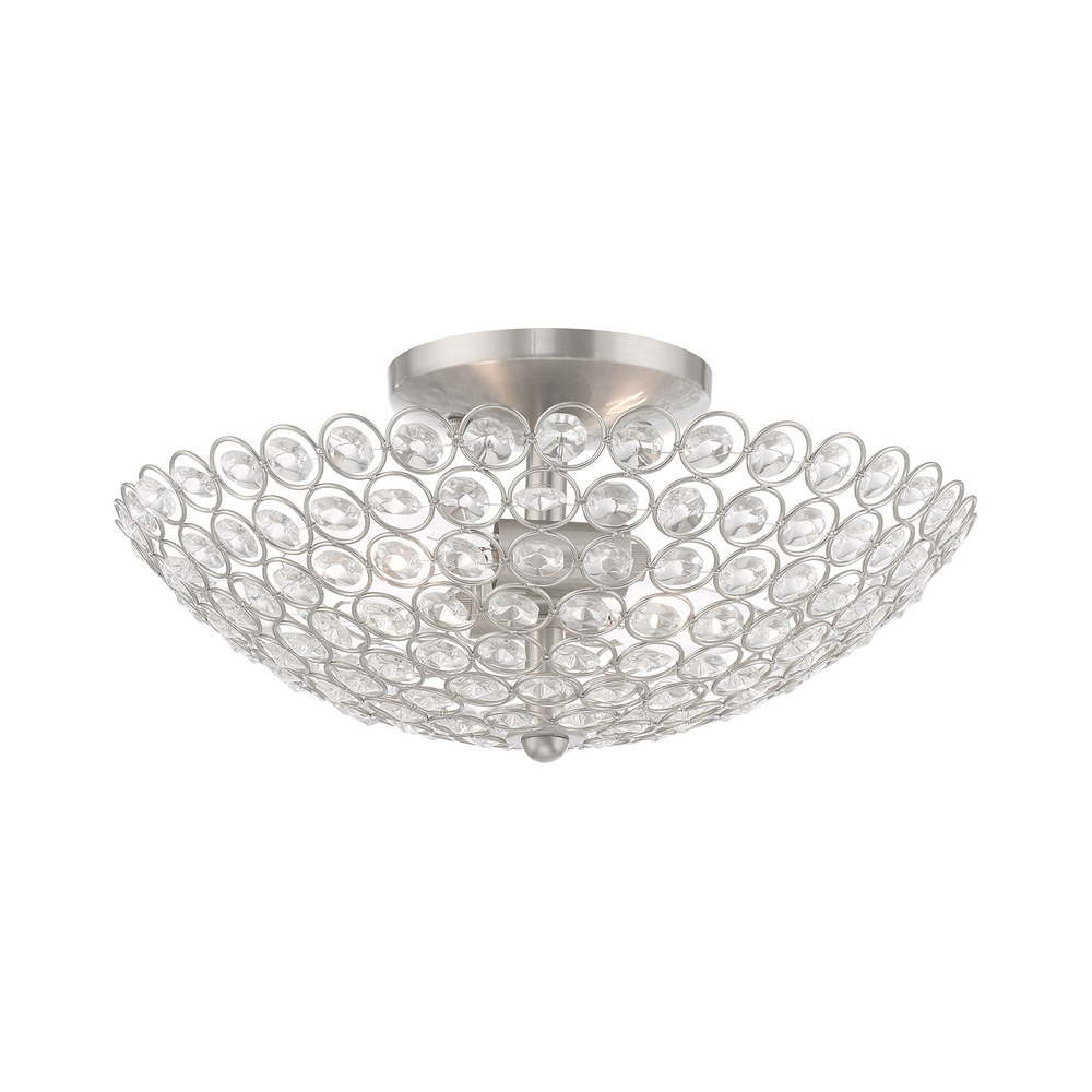 2 Lt Brushed Nickel Ceiling Mount