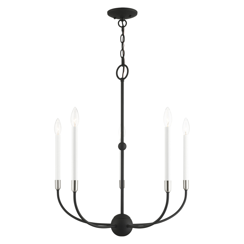 5 Lt Black Chandelier