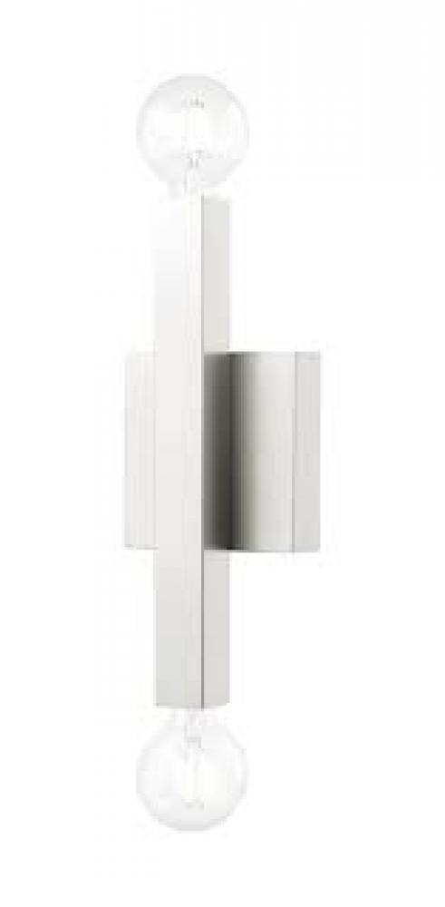 2 Lt Brushed Nickel ADA Wall Sconce