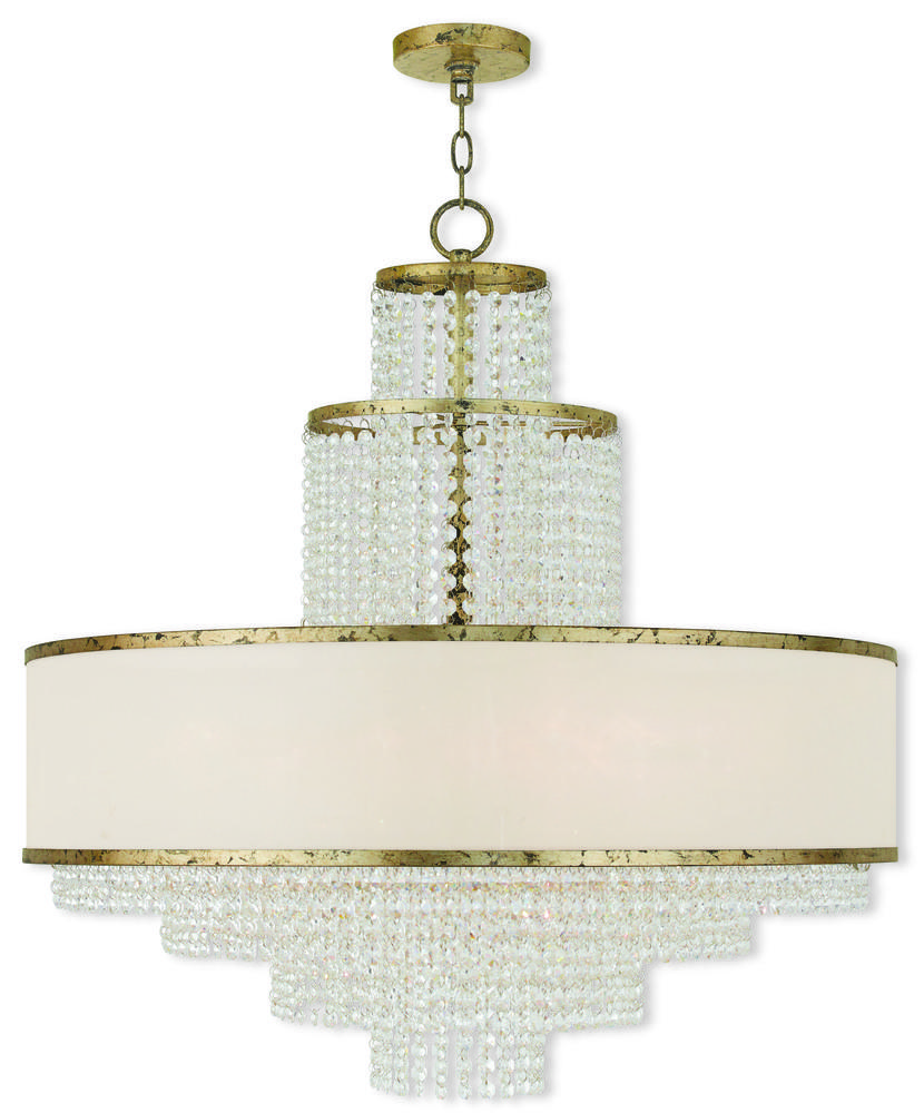 8 Light Winter Gold Chandelier