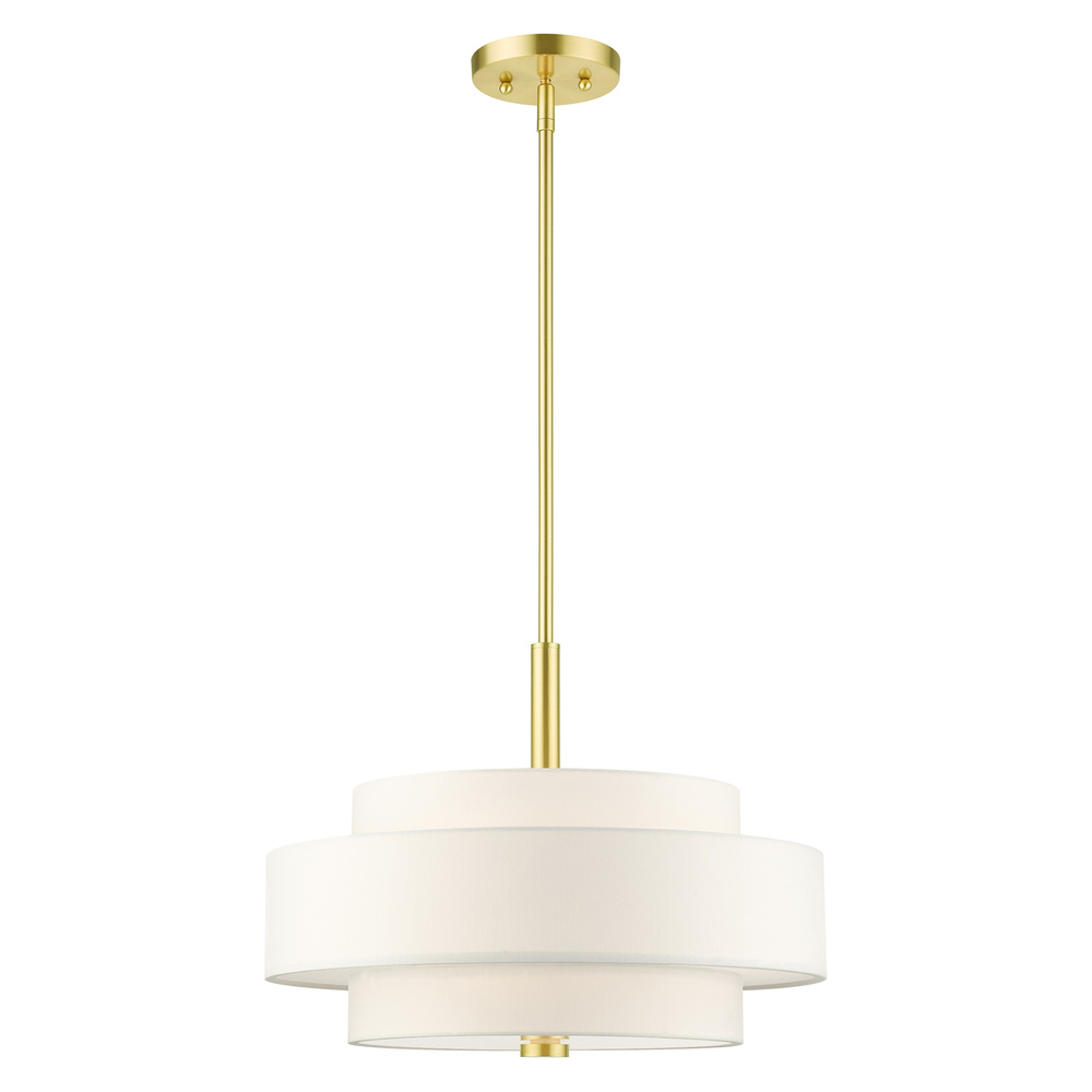 4 Lt Satin Brass Chandelier