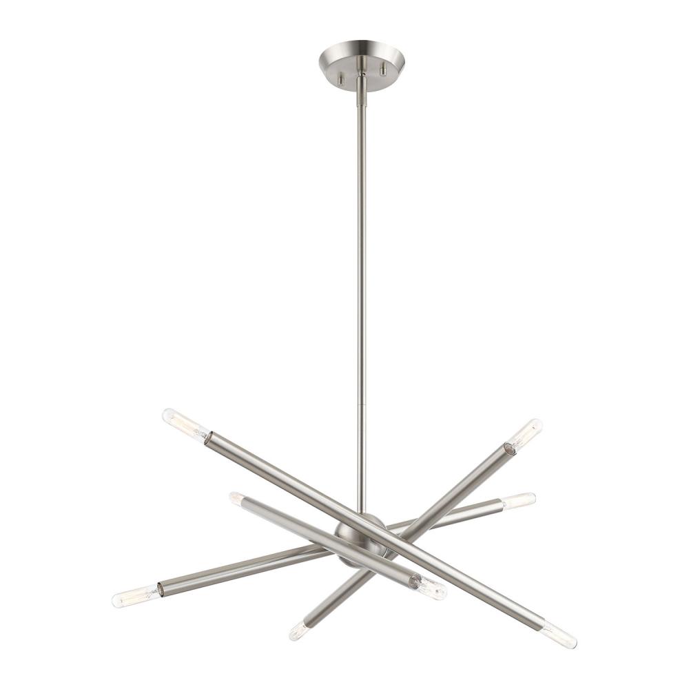 8 Lt Brushed Nickel Chandelier