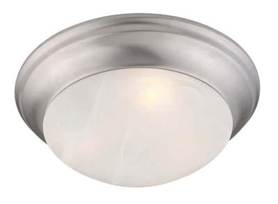 2 Light Brushed Nickel Ceiling Mount