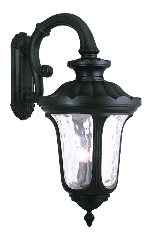 4 Light Black Outdoor Wall Lantern