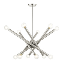 Livex Lighting 45586-91 - 12 Lt Brushed Nickel Chandelier