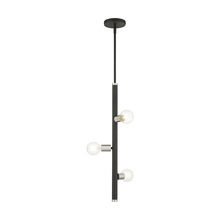 Livex Lighting 45863-04 - 3 Lt Black Pendant