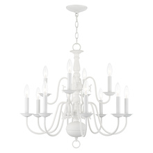 Livex Lighting 5012-03 - 12 Lt White Chandelier