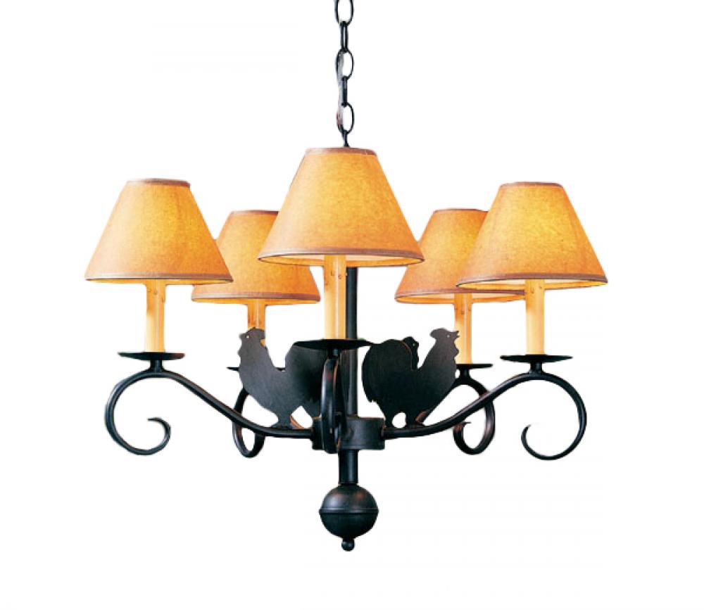 24" Wide Animal 5 Light Chandelier