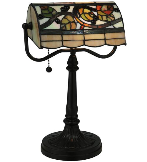 15"H Vineyard Banker's Lamp